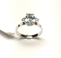Anello Brotto Gioielli Donna in Oro bianco Acquamarina 0.96 Ct AB00803 - AB00803